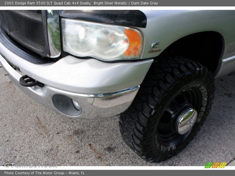 Bright Silver Metallic / Dark Slate Gray 2003 Dodge Ram 3500 SLT Quad Cab 4x4 Dually