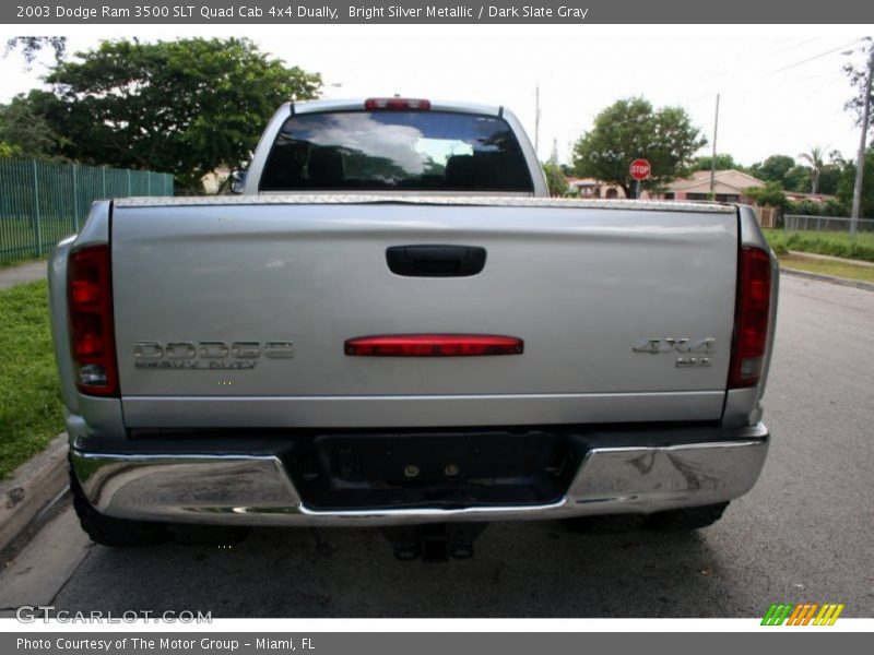 Bright Silver Metallic / Dark Slate Gray 2003 Dodge Ram 3500 SLT Quad Cab 4x4 Dually