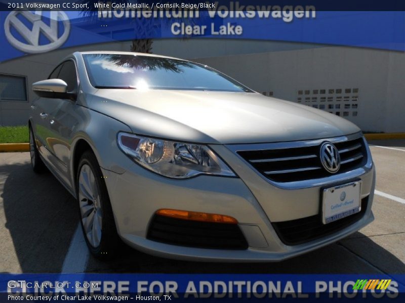 White Gold Metallic / Cornsilk Beige/Black 2011 Volkswagen CC Sport