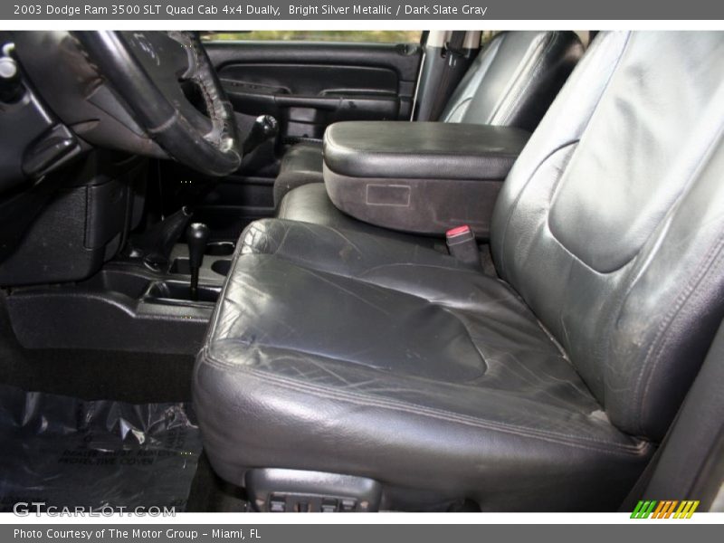 Bright Silver Metallic / Dark Slate Gray 2003 Dodge Ram 3500 SLT Quad Cab 4x4 Dually