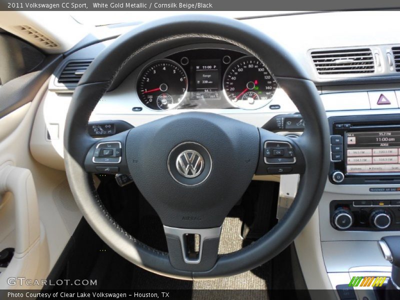 White Gold Metallic / Cornsilk Beige/Black 2011 Volkswagen CC Sport