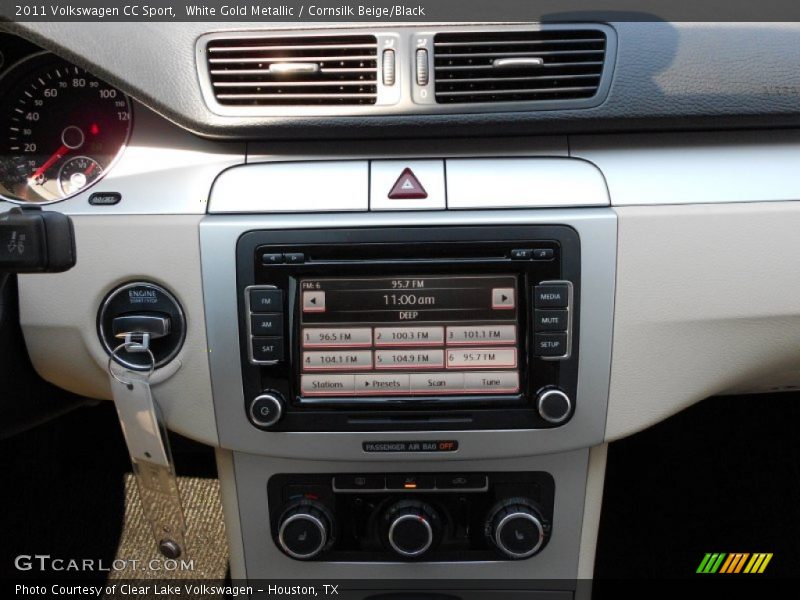 White Gold Metallic / Cornsilk Beige/Black 2011 Volkswagen CC Sport