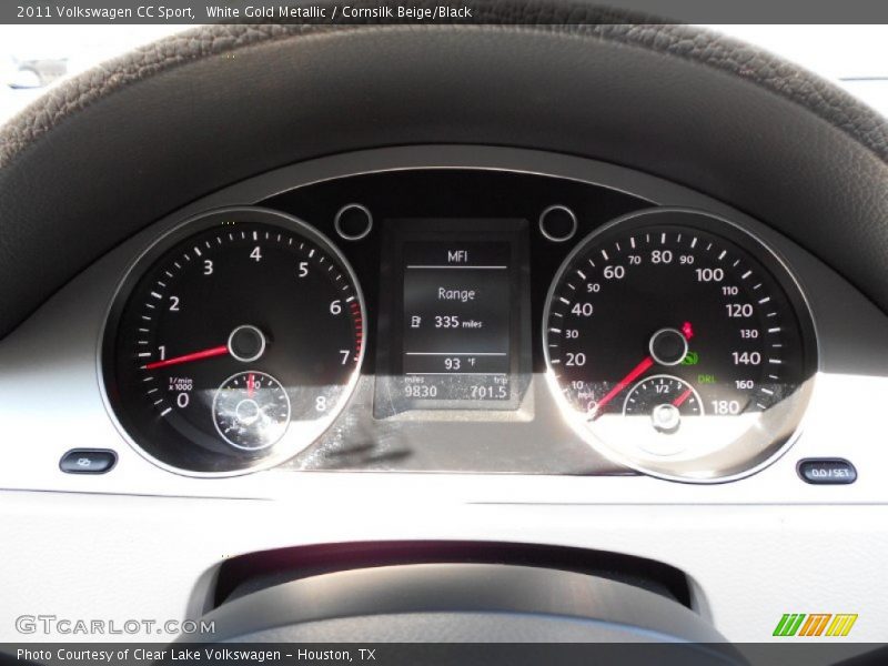 White Gold Metallic / Cornsilk Beige/Black 2011 Volkswagen CC Sport