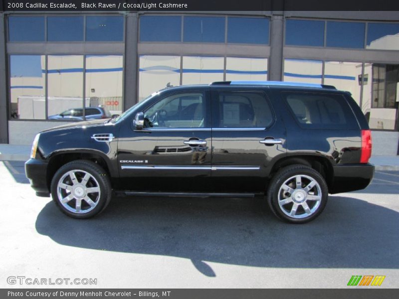 Black Raven / Cocoa/Light Cashmere 2008 Cadillac Escalade