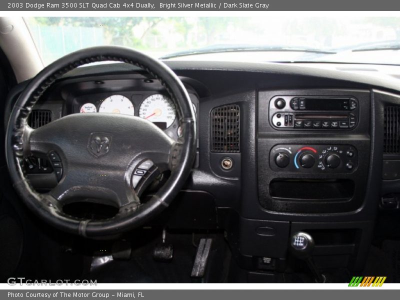 Bright Silver Metallic / Dark Slate Gray 2003 Dodge Ram 3500 SLT Quad Cab 4x4 Dually