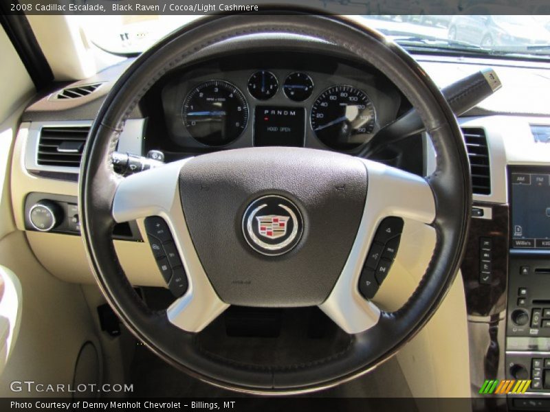 Black Raven / Cocoa/Light Cashmere 2008 Cadillac Escalade