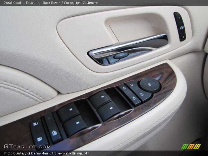 Black Raven / Cocoa/Light Cashmere 2008 Cadillac Escalade