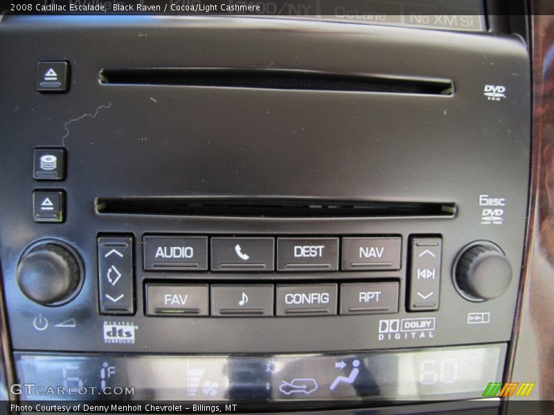 Black Raven / Cocoa/Light Cashmere 2008 Cadillac Escalade