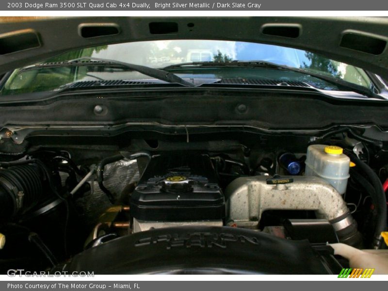 Bright Silver Metallic / Dark Slate Gray 2003 Dodge Ram 3500 SLT Quad Cab 4x4 Dually