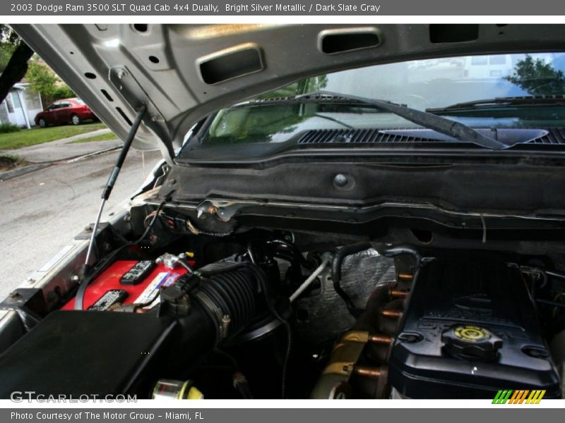Bright Silver Metallic / Dark Slate Gray 2003 Dodge Ram 3500 SLT Quad Cab 4x4 Dually
