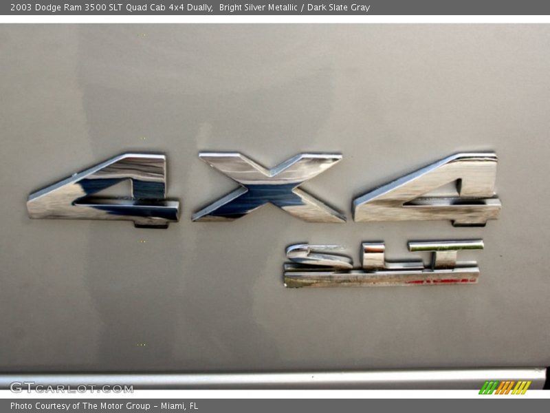 Bright Silver Metallic / Dark Slate Gray 2003 Dodge Ram 3500 SLT Quad Cab 4x4 Dually