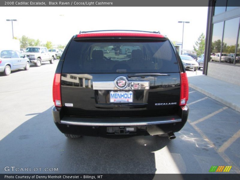 Black Raven / Cocoa/Light Cashmere 2008 Cadillac Escalade