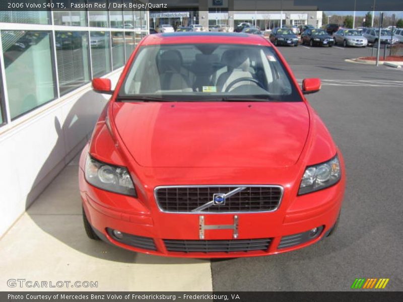 Passion Red / Dark Beige/Quartz 2006 Volvo S40 T5