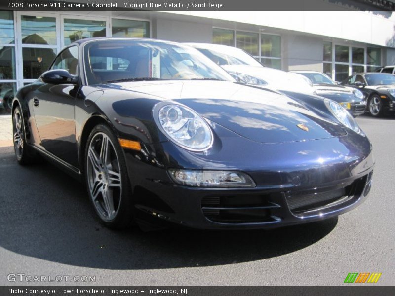 Midnight Blue Metallic / Sand Beige 2008 Porsche 911 Carrera S Cabriolet