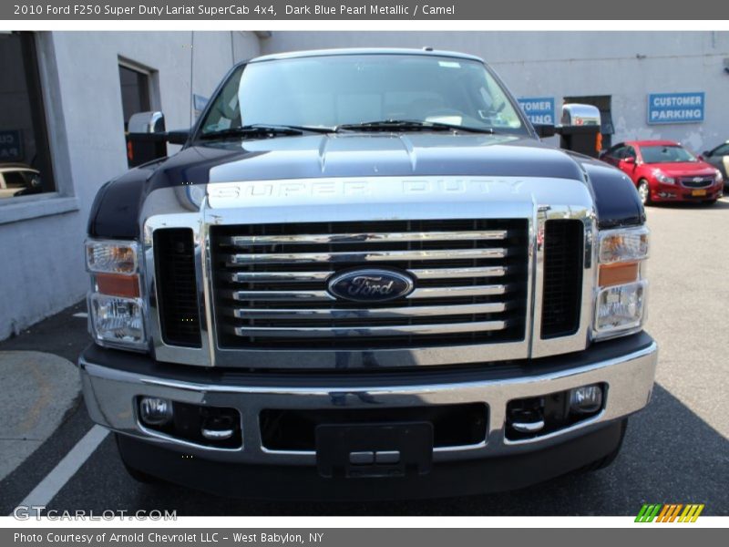 Dark Blue Pearl Metallic / Camel 2010 Ford F250 Super Duty Lariat SuperCab 4x4