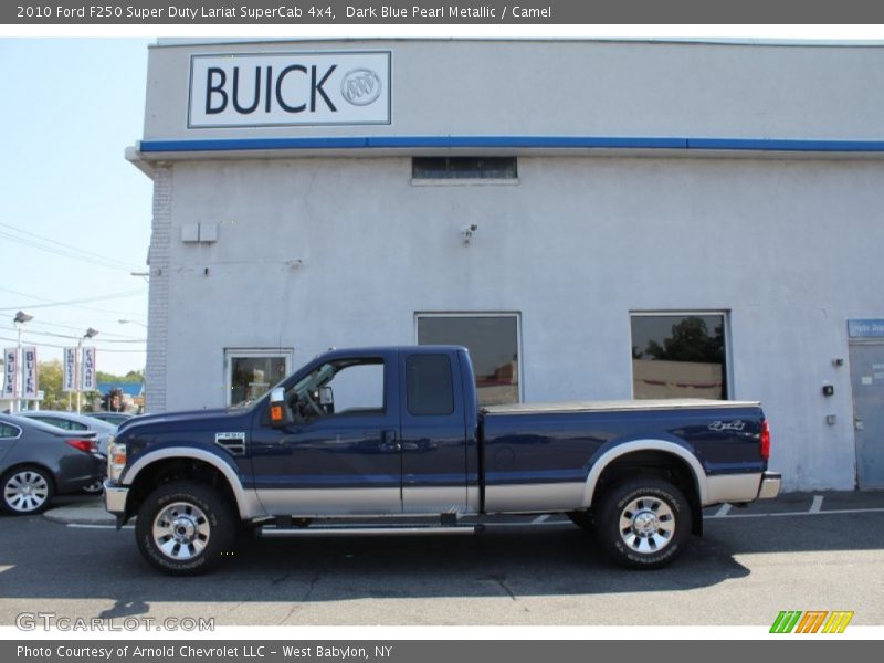 Dark Blue Pearl Metallic / Camel 2010 Ford F250 Super Duty Lariat SuperCab 4x4