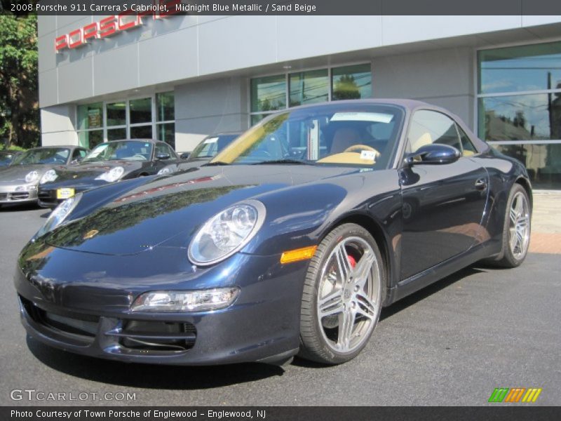 Midnight Blue Metallic / Sand Beige 2008 Porsche 911 Carrera S Cabriolet