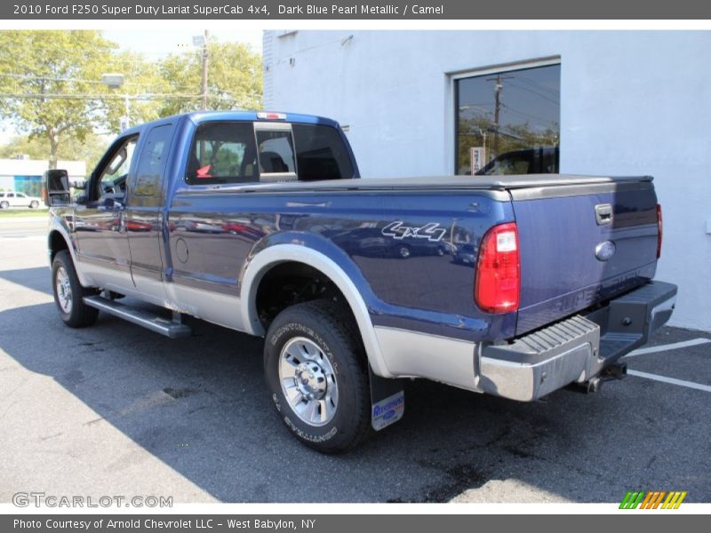 Dark Blue Pearl Metallic / Camel 2010 Ford F250 Super Duty Lariat SuperCab 4x4