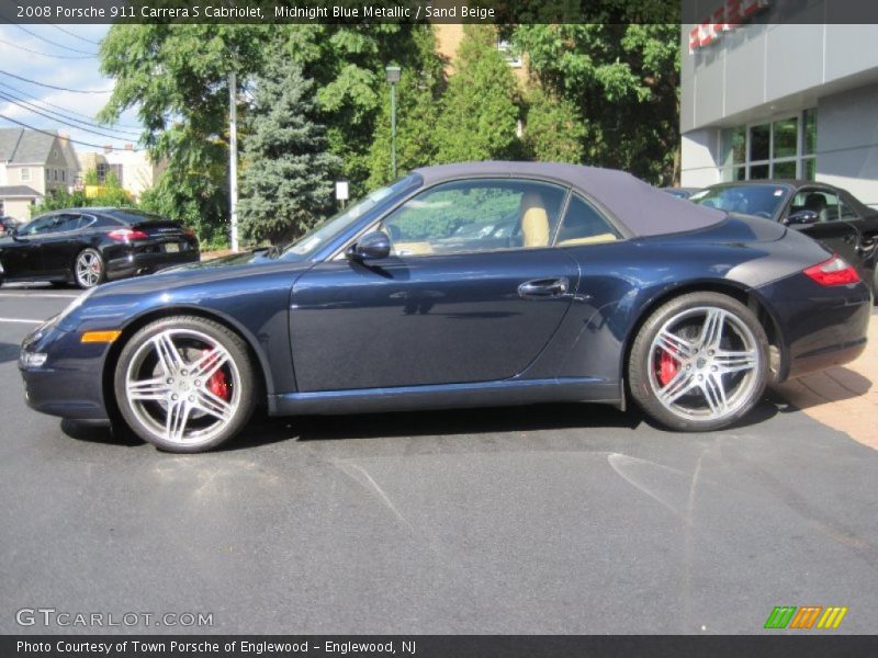 Midnight Blue Metallic / Sand Beige 2008 Porsche 911 Carrera S Cabriolet