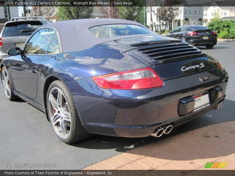 Midnight Blue Metallic / Sand Beige 2008 Porsche 911 Carrera S Cabriolet