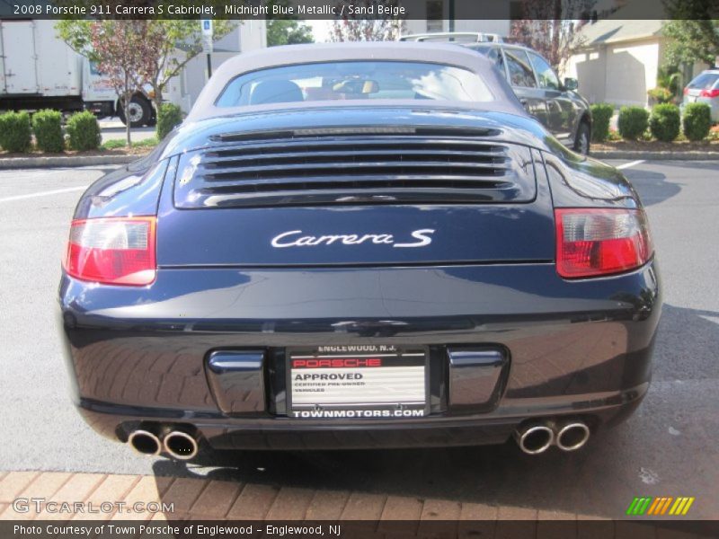 Midnight Blue Metallic / Sand Beige 2008 Porsche 911 Carrera S Cabriolet