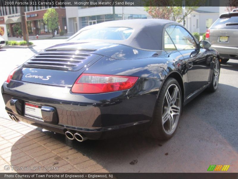 Midnight Blue Metallic / Sand Beige 2008 Porsche 911 Carrera S Cabriolet