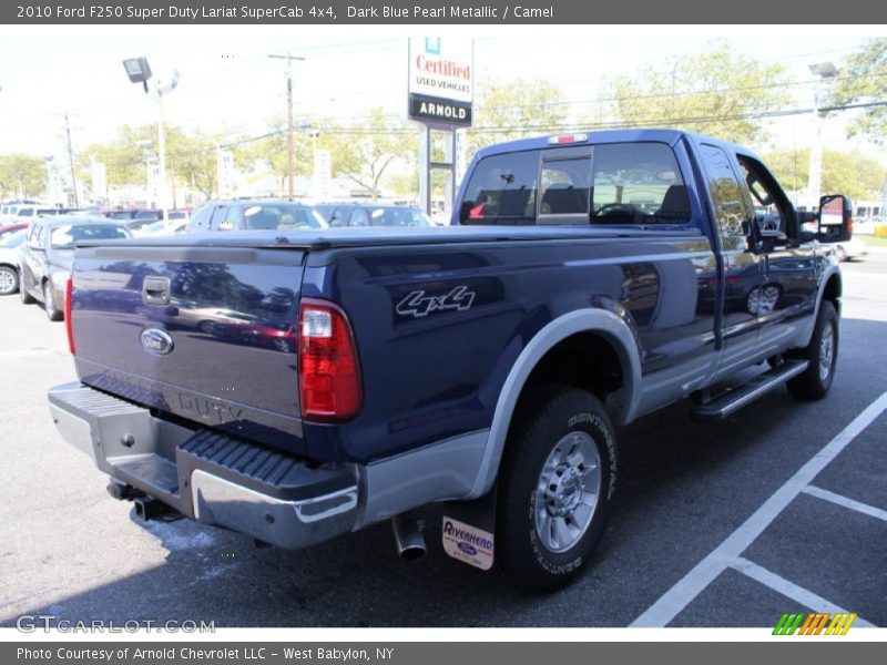 Dark Blue Pearl Metallic / Camel 2010 Ford F250 Super Duty Lariat SuperCab 4x4