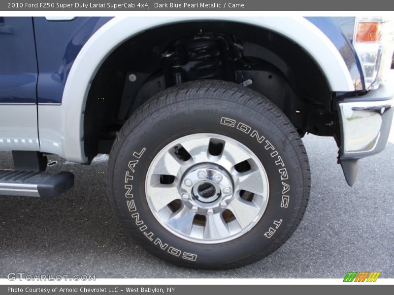 Dark Blue Pearl Metallic / Camel 2010 Ford F250 Super Duty Lariat SuperCab 4x4