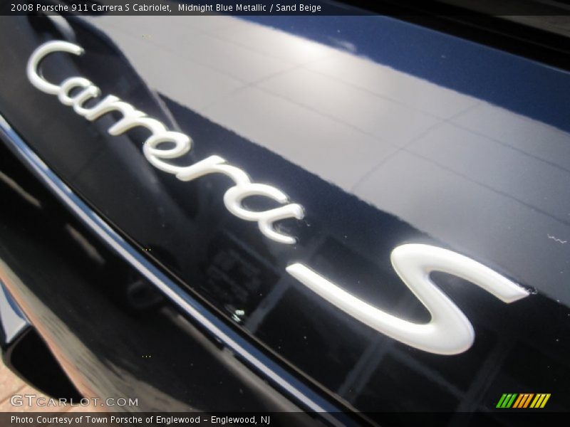 Midnight Blue Metallic / Sand Beige 2008 Porsche 911 Carrera S Cabriolet