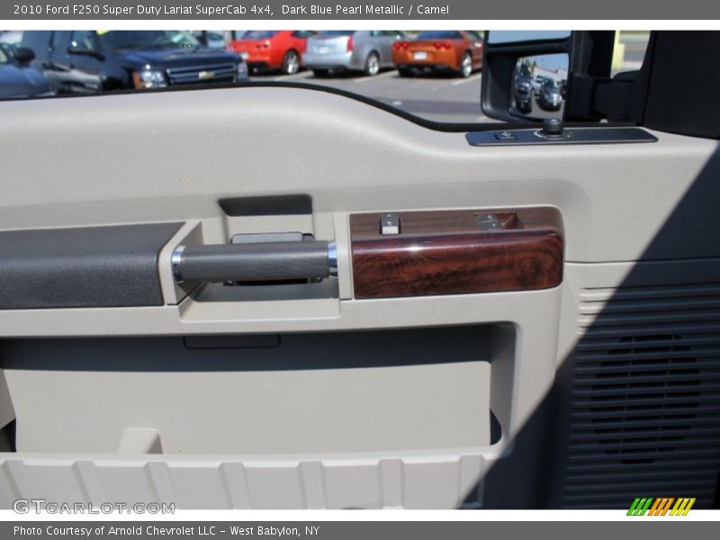 Dark Blue Pearl Metallic / Camel 2010 Ford F250 Super Duty Lariat SuperCab 4x4
