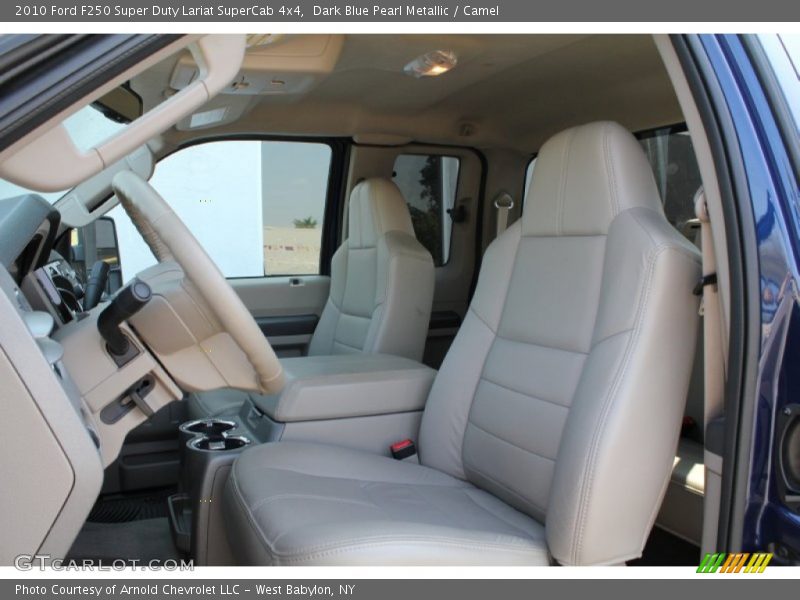 Dark Blue Pearl Metallic / Camel 2010 Ford F250 Super Duty Lariat SuperCab 4x4