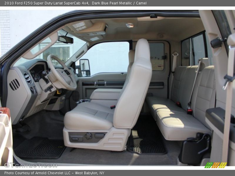 Dark Blue Pearl Metallic / Camel 2010 Ford F250 Super Duty Lariat SuperCab 4x4