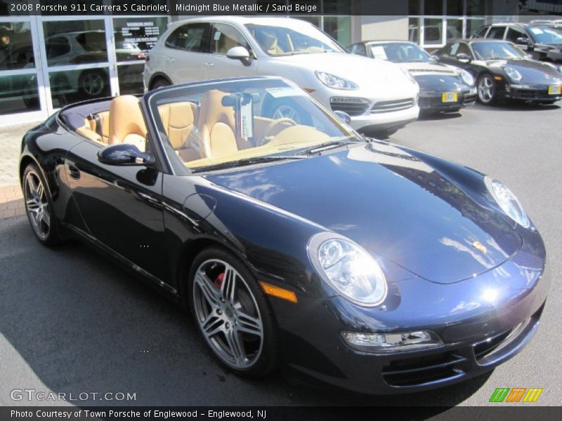 Midnight Blue Metallic / Sand Beige 2008 Porsche 911 Carrera S Cabriolet