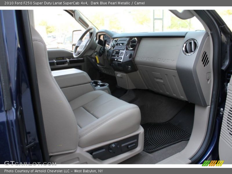 Dark Blue Pearl Metallic / Camel 2010 Ford F250 Super Duty Lariat SuperCab 4x4