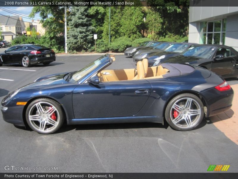 Midnight Blue Metallic / Sand Beige 2008 Porsche 911 Carrera S Cabriolet