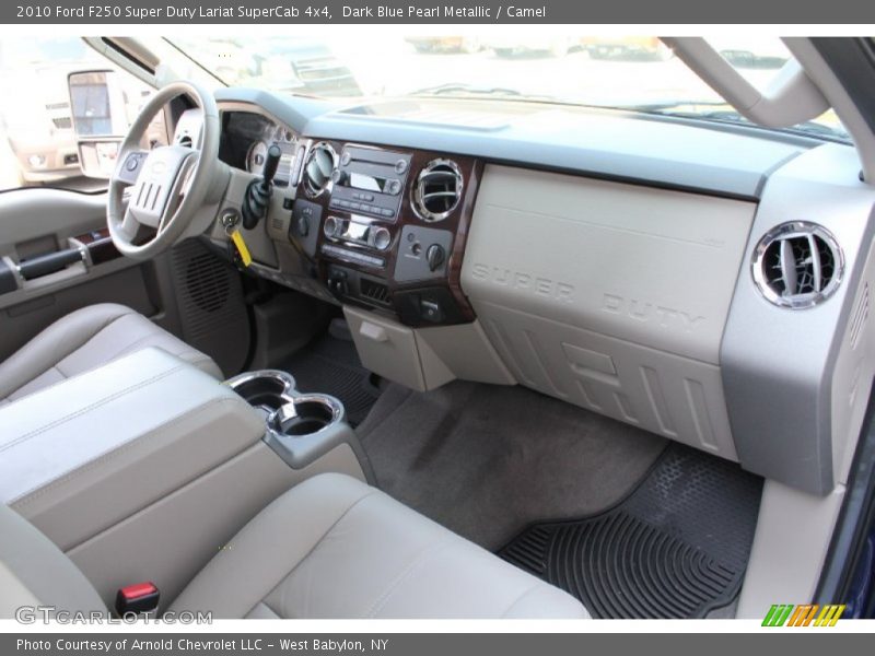 Dark Blue Pearl Metallic / Camel 2010 Ford F250 Super Duty Lariat SuperCab 4x4
