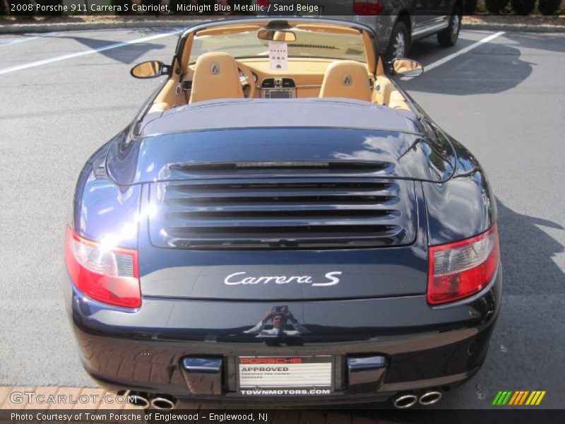 Midnight Blue Metallic / Sand Beige 2008 Porsche 911 Carrera S Cabriolet