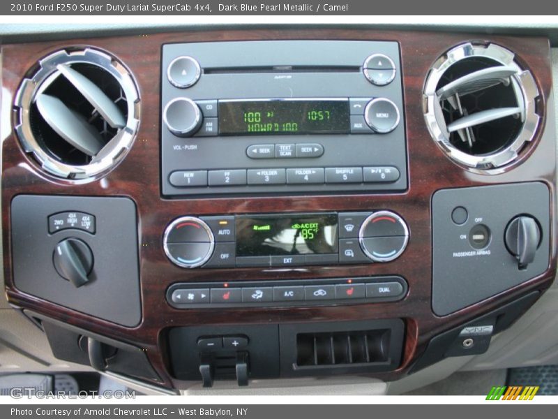 Dark Blue Pearl Metallic / Camel 2010 Ford F250 Super Duty Lariat SuperCab 4x4