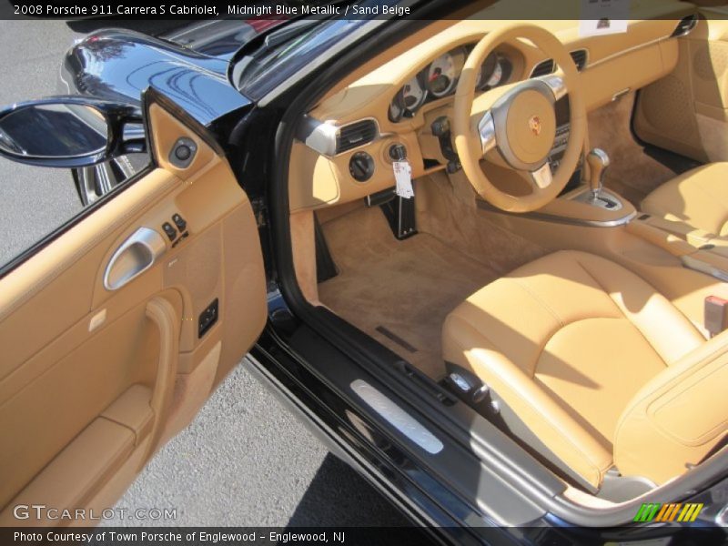 Midnight Blue Metallic / Sand Beige 2008 Porsche 911 Carrera S Cabriolet