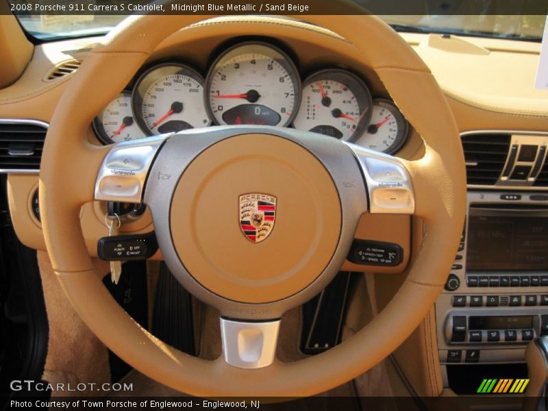 Midnight Blue Metallic / Sand Beige 2008 Porsche 911 Carrera S Cabriolet