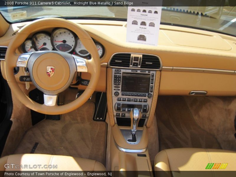 Midnight Blue Metallic / Sand Beige 2008 Porsche 911 Carrera S Cabriolet
