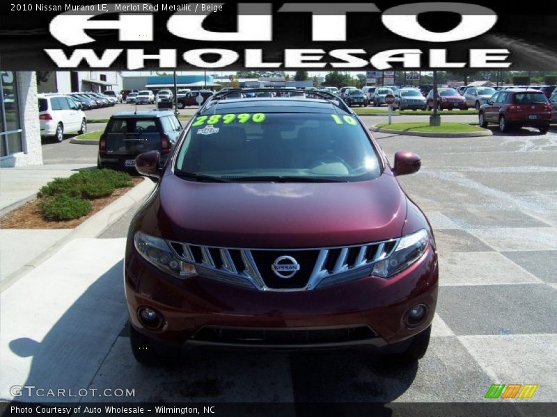 Merlot Red Metallic / Beige 2010 Nissan Murano LE