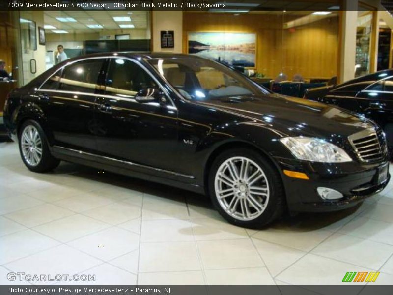 Obsidian Black Metallic / Black/Savanna 2009 Mercedes-Benz S 600 Sedan