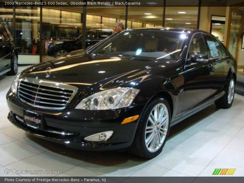Obsidian Black Metallic / Black/Savanna 2009 Mercedes-Benz S 600 Sedan