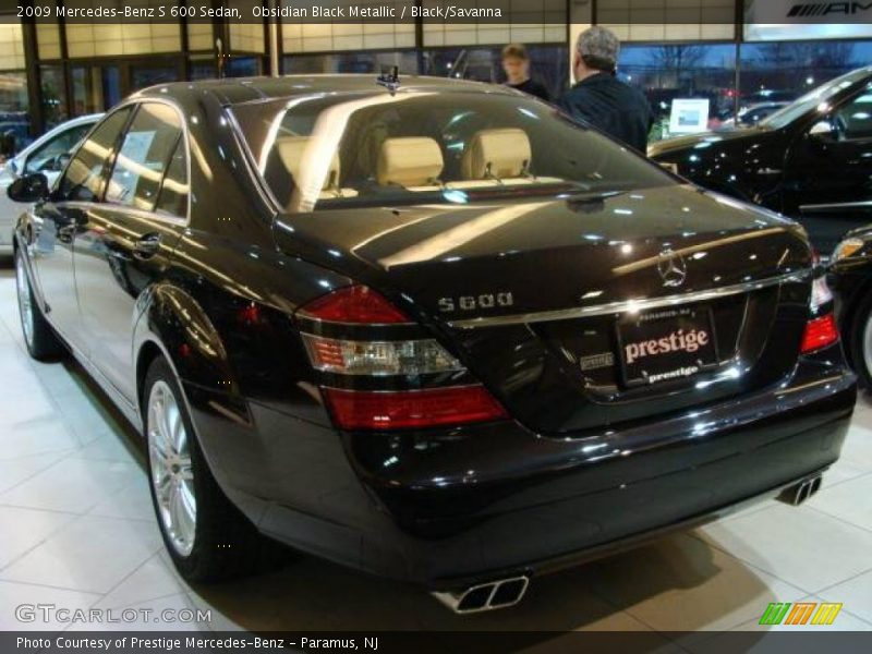 Obsidian Black Metallic / Black/Savanna 2009 Mercedes-Benz S 600 Sedan