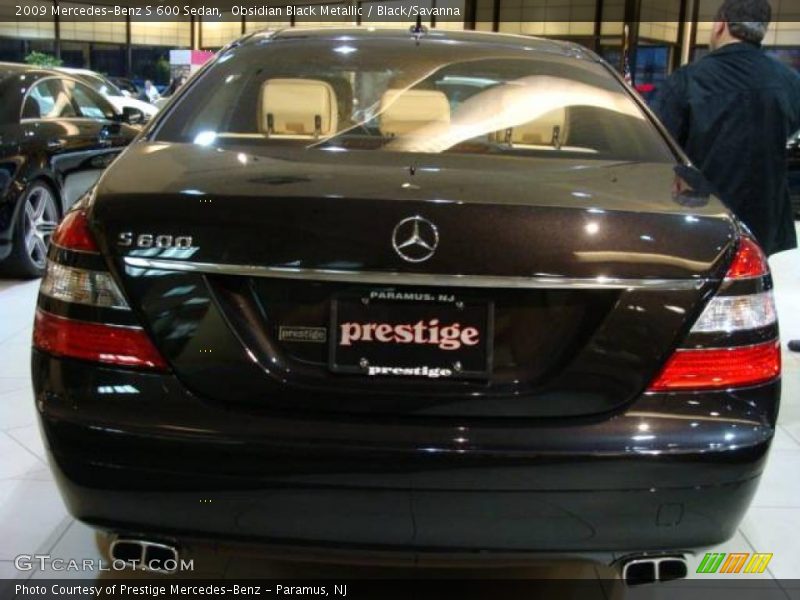 Obsidian Black Metallic / Black/Savanna 2009 Mercedes-Benz S 600 Sedan