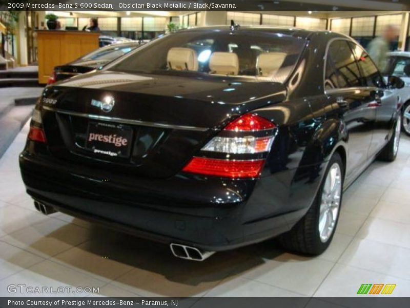 Obsidian Black Metallic / Black/Savanna 2009 Mercedes-Benz S 600 Sedan