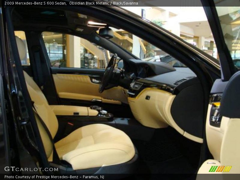 Obsidian Black Metallic / Black/Savanna 2009 Mercedes-Benz S 600 Sedan