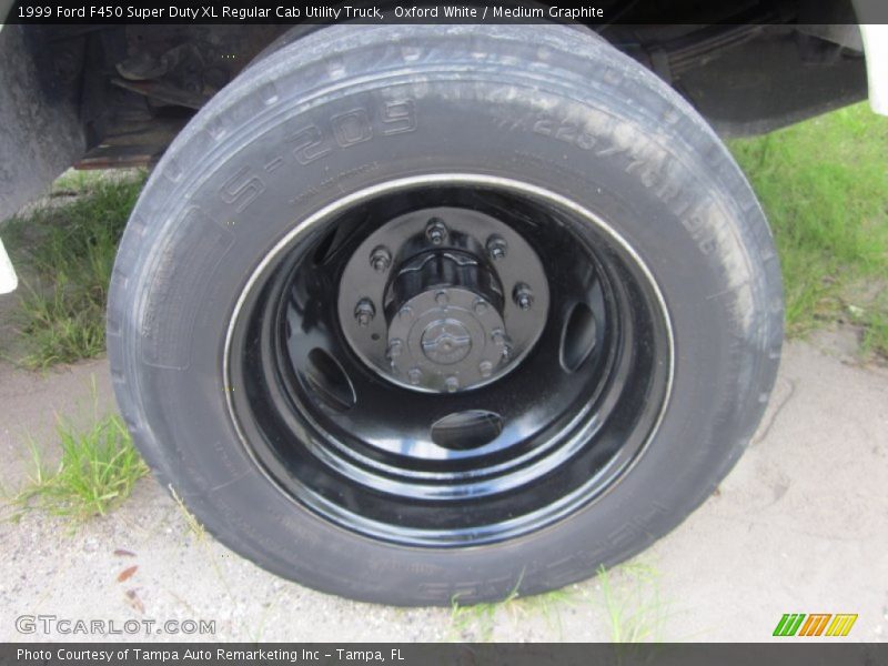 Oxford White / Medium Graphite 1999 Ford F450 Super Duty XL Regular Cab Utility Truck