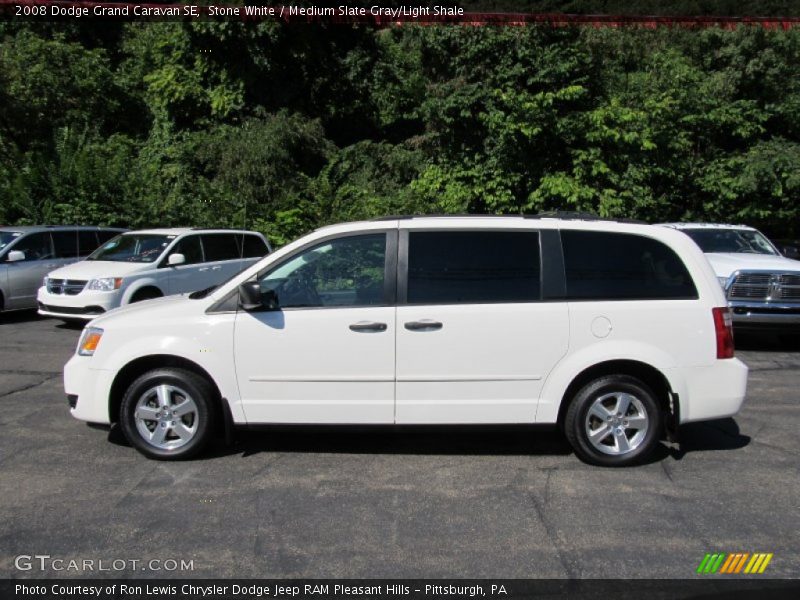 Stone White / Medium Slate Gray/Light Shale 2008 Dodge Grand Caravan SE